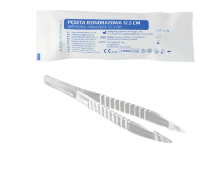 Przejdź do produktu Intergos Pęseta j.u.12,5cm sterylna- przezroczysta