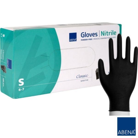 Przejdź do produktu Rękawice nitrylowe bezpudrowe  Black Abena