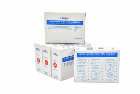 Przejdź do produktu Intergos Ostrza chirurgiczne ze stali węglowej