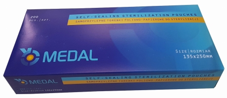 Przejdź do produktu Torebki do sterylizacji 135 x 250mm 200szt. Medal