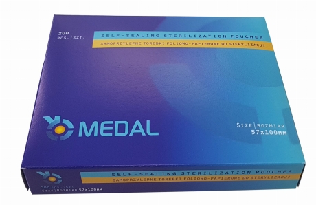 Przejdź do produktu Torebki do sterylizacji 57mmx100mm 200szt.Medal