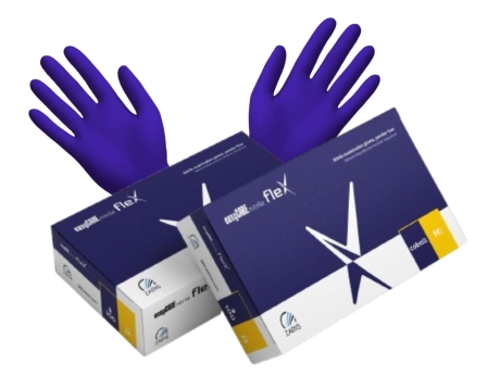 Przejdź do produktu Rękawice nitrylowe easyCARE flex Cobalt L a'100