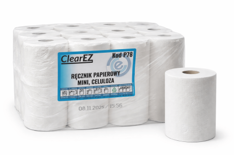 Przejdź do produktu Ręcznik papierowy MINI, celuloza, 2-warstwowy, 19 cm x 14 cm,  50 m, biały