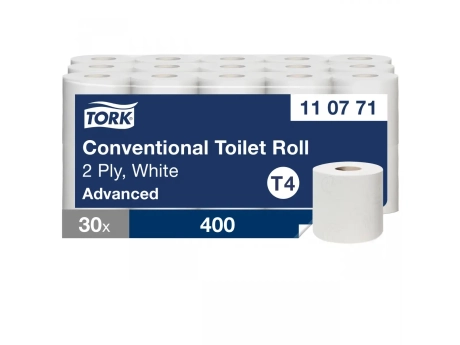 Przejdź do produktu Papier Toaletowy Tork T4 Biały 2-warstwowy (Zgrzewka 30 rolek) System T4