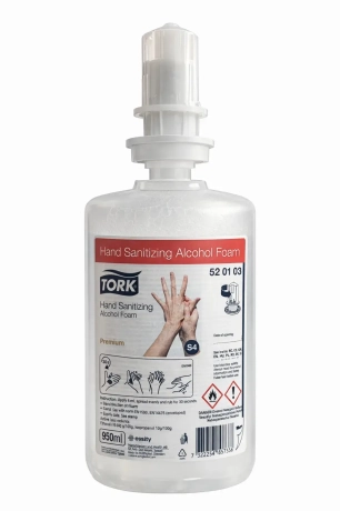 Przejdź do produktu Pianka do Dezynfekcji Rąk 950ml S4 520103 – Tork, Alkoholowa, Wkład do Dozownika