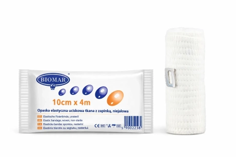 Przejdź do produktu Opaska elastyczna uciskowa tkana z zapinką BIOMAR – bandaż elastyczny różne rozmiary
