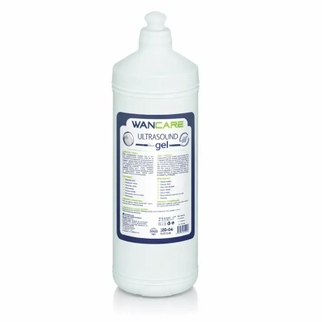 Przejdź do produktu Żel ultrasonograficzny bezbarwny WanCare do USG KTG IPL 500 ml – żel przewodzący medyczny