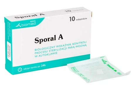 Przejdź do produktu Test biologiczny Sporal A BIOMED 10 szt. – wskaźnik biologiczny do kontroli sterylizacji parowej w autoklawie