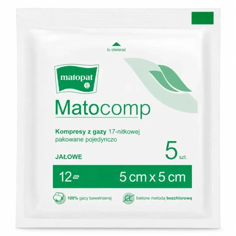 Przejdź do produktu Kompresy gazowe jałowe 17-nitkowe Matocomp TZMO 8W – 3 szt. (blister), różne rozmiary